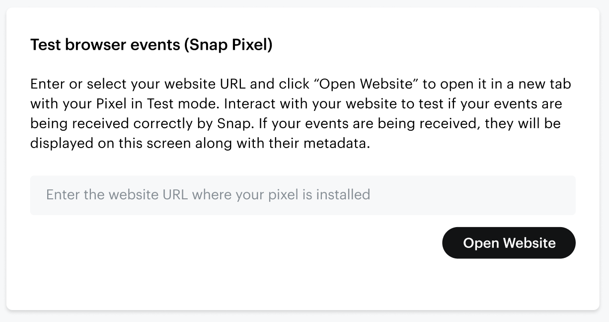 Send Test With Pixel Test Event Tool