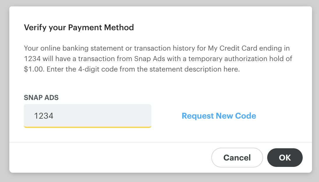 Snapchat Payment Methods