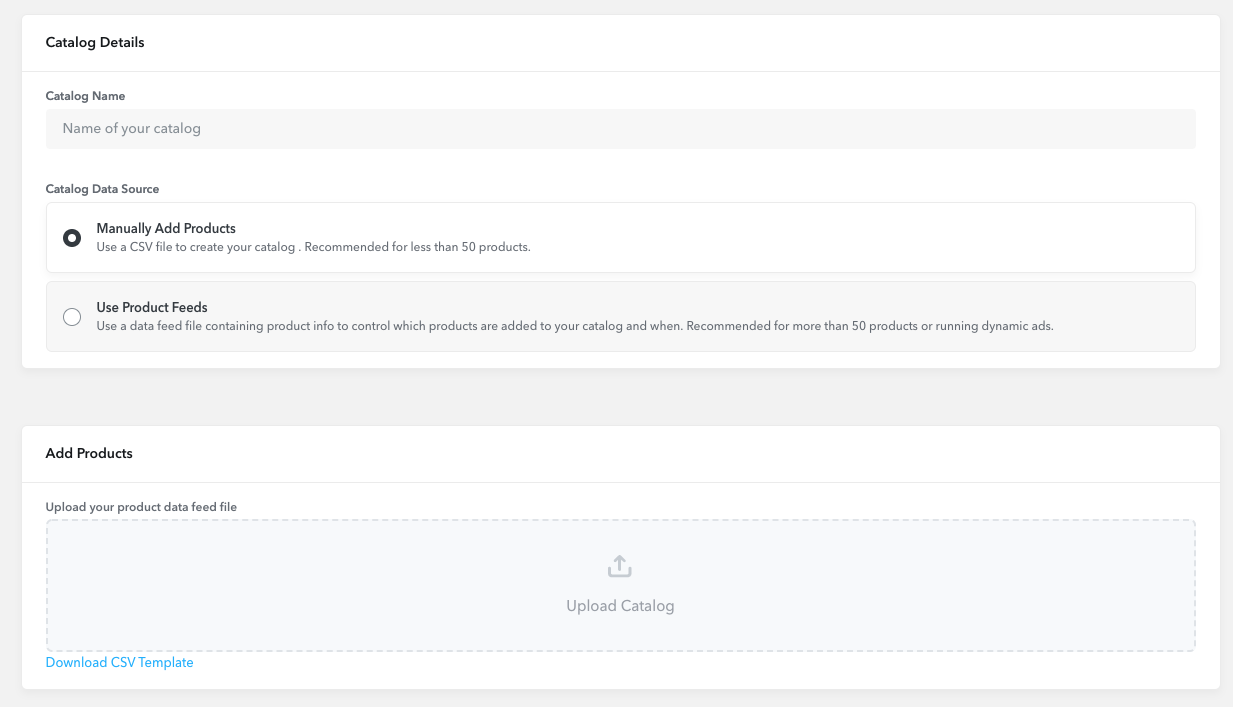Manually Add Products