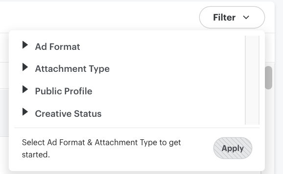 Attach a Public Profile to an Existing Creative
