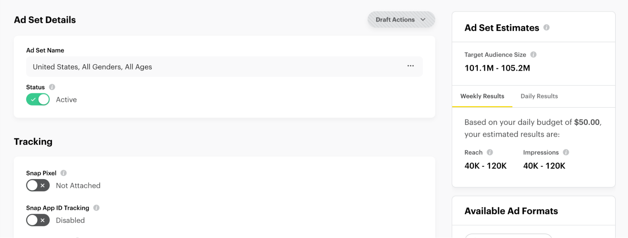 Create a New Ad in an Existing Ad Set
